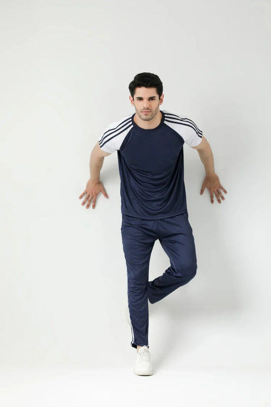 Adi blue Black Tracksuit - Summer