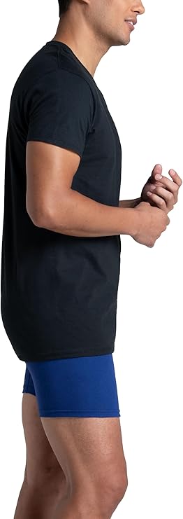 Fruit of the Loom Men's Undershirts, Moisture Wicking & Tag Free, Short Sleeve Crew T-Shirts